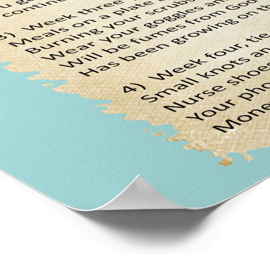 Affiche Hilaire "Règles de retraite des infirmière (Coin)