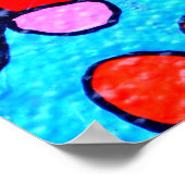 affiche hippie colorée paix et amour (Coin)