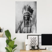 Affiche Histoire Photographie Geronimo Noir & Blan (Bureau à domicile)