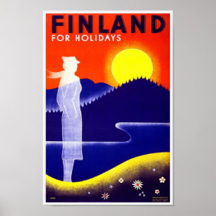 Affiche historique de Findland de voyage