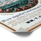 Affiche historique du repro de C.A.FARWELL Clipper (Coin)