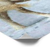 Affiche hivernale pour les chevaux et les filles (Coin)