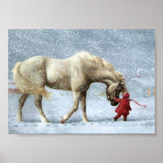 Affiche hivernale pour les chevaux et les filles (Devant)