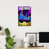 Affiche Hollywood, Californie (Bureau à domicile)