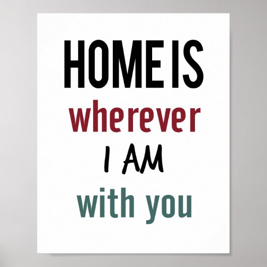 Affiche Home Is (format de cadre photo standard) (Devant)