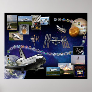 Affiche Hommage à la Navette Spatiale Atlantis