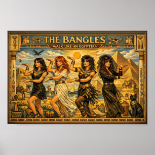 Affiche Hommage à l'Anthem Pop Égyptien Rétro