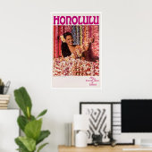 Affiche Honolulu Hawaï Voyage Art Impression Hawaï (Bureau à domicile)