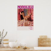 Affiche Honolulu Hawaï Voyage Art Impression Hawaï (Cuisine)