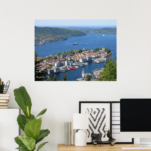 Affiche Horizon bleu (Bureau à domicile)