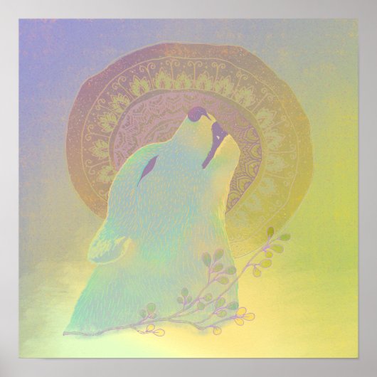 Affiche Howling Wolf et Mandala (Devant)