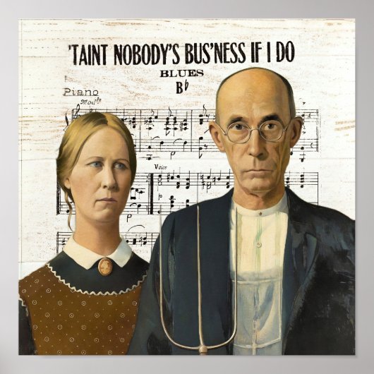 Affiche humoristique American Gothic (Devant)