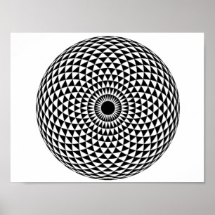 Affiche hypnotique unique de mur