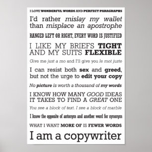 Affiche 'I am a copywriter'