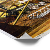 Affiche illustrant le train vintage (Coin)