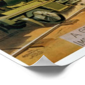 Affiche illustrant le train vintage (Coin)