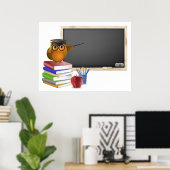 Affiche illustrant les diplômes ou le retour à l'é (Bureau à domicile)