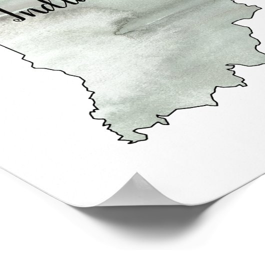 Affiche illustrant l'état de l'Indiana (Coin)