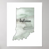 Affiche illustrant l'état de l'Indiana (Devant)