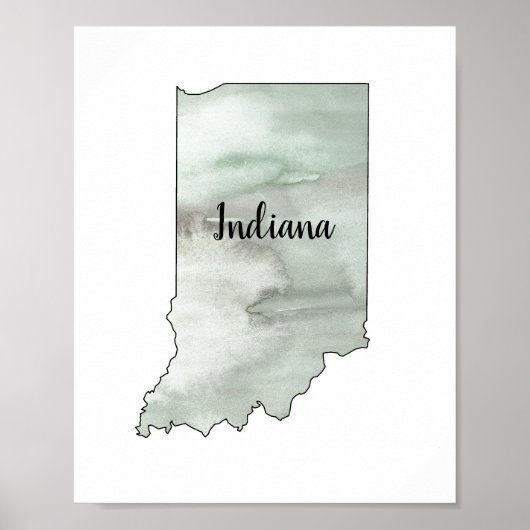 Affiche illustrant l'état de l'Indiana (Devant)