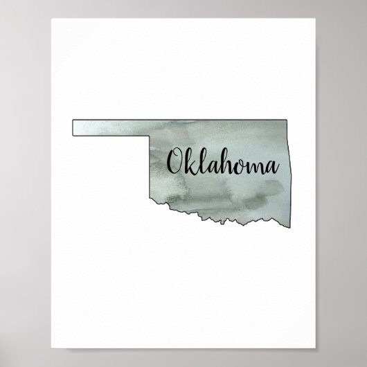 Affiche illustrant l'état de l'Oklahoma (Devant)