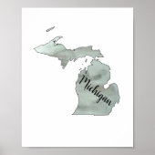Affiche illustrant l'état du Michigan (Devant)