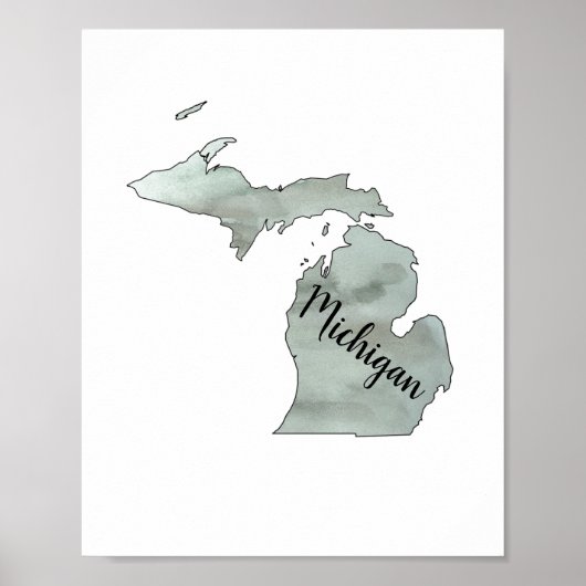 Affiche illustrant l'état du Michigan (Devant)