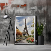 Affiche illustration de la Tour Eiffel de Paris
