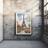 Affiche illustration de la Tour Eiffel de Paris