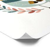 Affiche illustration folk art motif “oiseau“ (Coin)