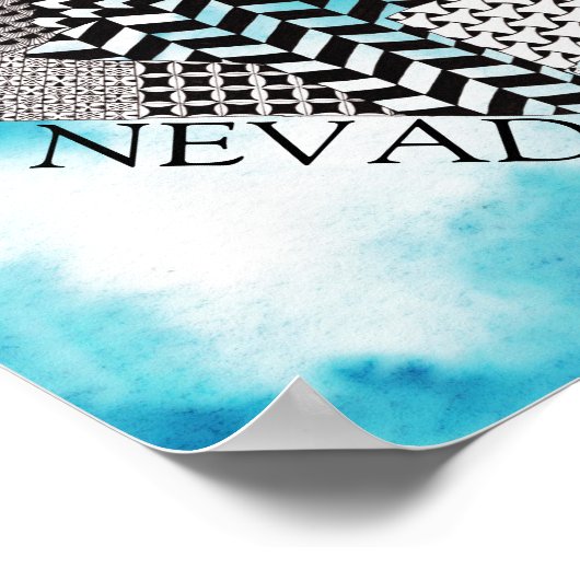 Affiche illustrative sur l'état du Nevada (Coin)
