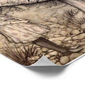 Affiche illustrative vintage Alice au pays des mer (Coin)