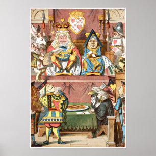 Affiche illustrative vintage Alice au pays des mer