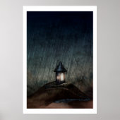 Affiche illustrée "Chaud quand il pleut" (Devant)