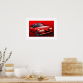 Affiche illustrée Citroen BX 16V (Cuisine)