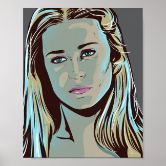 Affiche illustrée de Dolores de Westworld