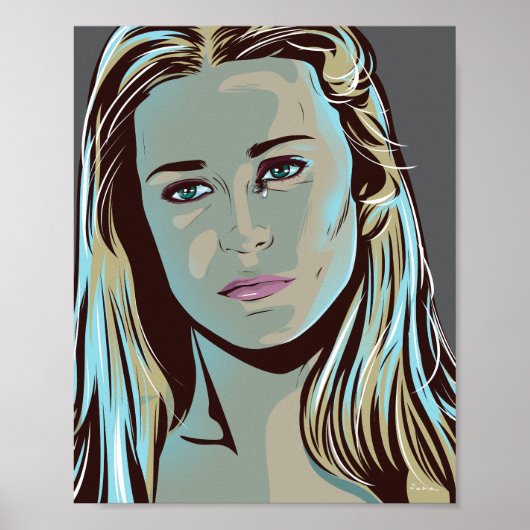 Affiche illustrée de Dolores de Westworld (Devant)