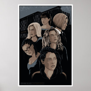 Affiche illustrée par noir orphelin