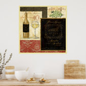 Affiche illustrée Vino Italiano (Cuisine)
