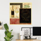 Affiche illustrée Vino Italiano (Bureau à domicile)