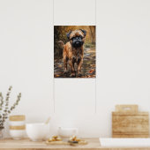 Affiche Impression Artistique de Chien Griffon Bru (Cuisine)