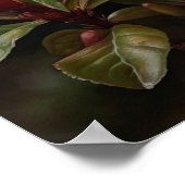 Affiche Impression Artistique Fleurs d'Azalée Roug (Coin)