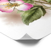 Affiche Impression Artistique Fleurs de Primevère (Coin)
