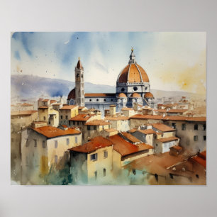 Affiche Impression Artistique Paysage Florence Ita