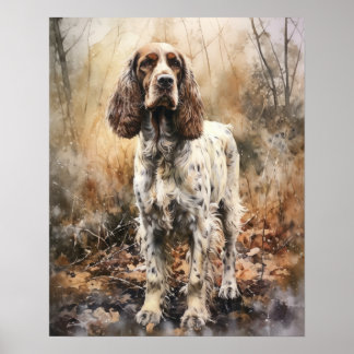 Affiche Impression d'Art de Chien Cocker Spaniel A