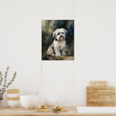 Affiche Impression d'Art de Chien Terrier Tibétain (Cuisine)