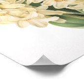 Affiche Impression d'Art de Fleur de Jacinthe Crèm (Coin)