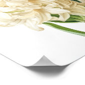 Affiche Impression d'Art de Fleur de Jacinthe Crèm (Coin)
