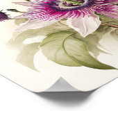 Affiche Impression d'Art de la Fleur de la Passion (Coin)