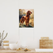 Affiche Impression d'Art de Setter Irlandais (Cuisine)